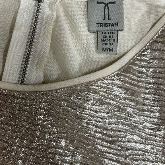 Tristan, Women’s Silver Sleeveless Top, Size Medium - Picture 6 of 7